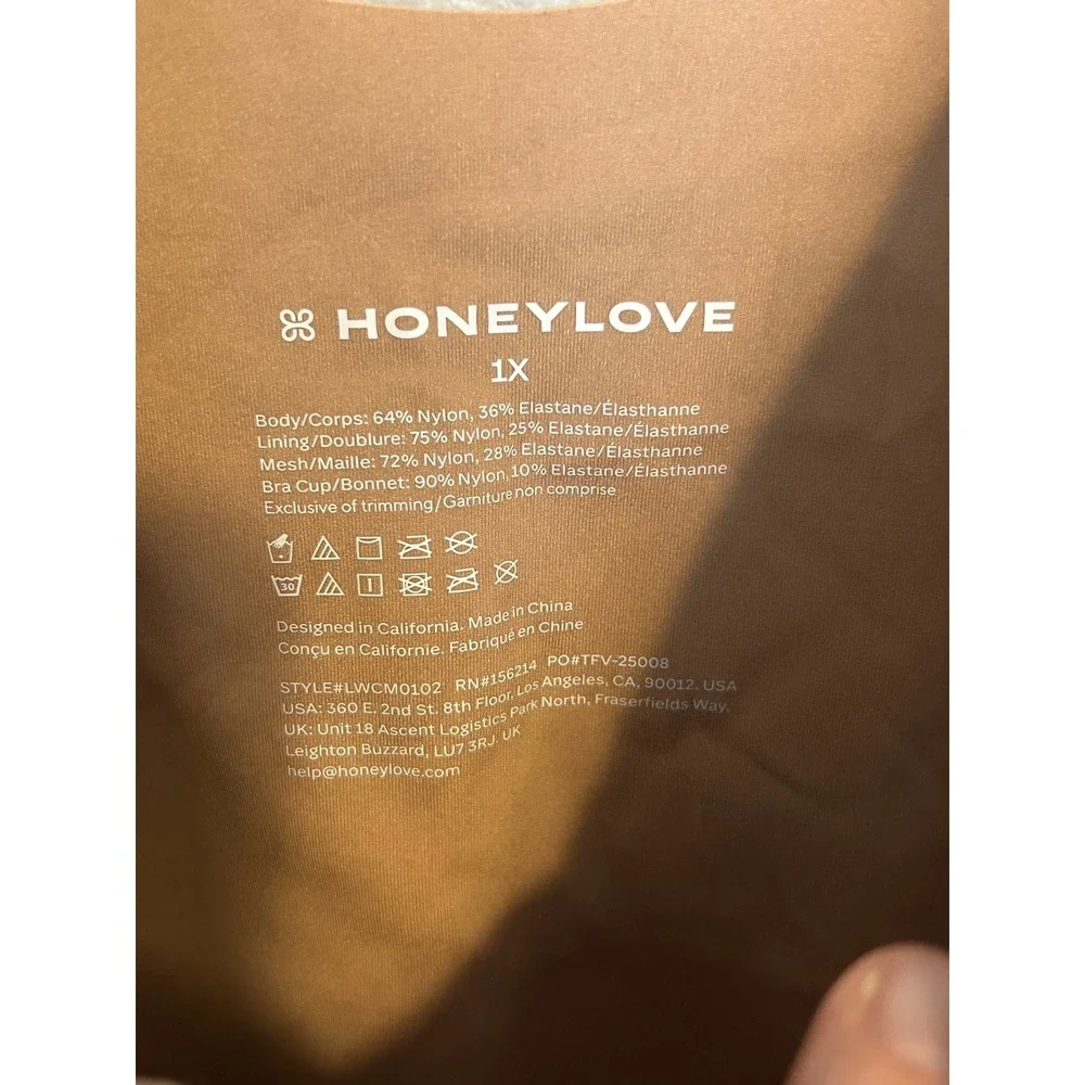Honeylove liftwear tank sand 1XL compression slimming shaping lifting Support